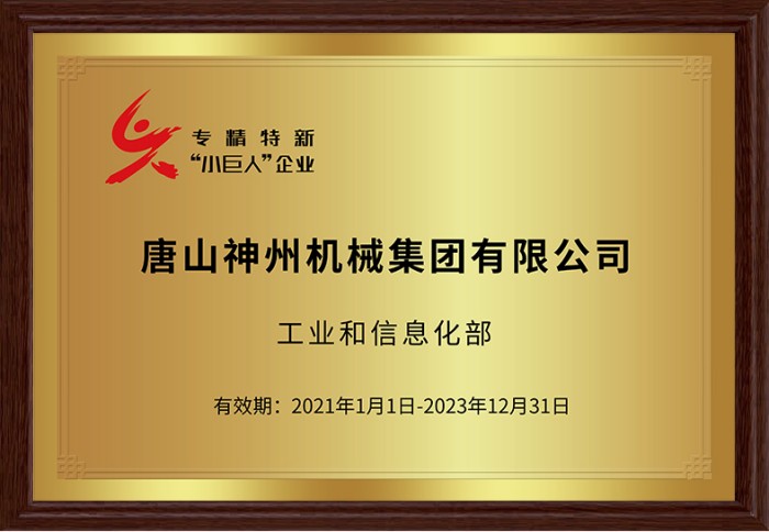 國(guó)家專精特新小巨人企業(yè)第一批